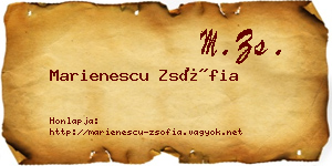Marienescu Zsófia névjegykártya